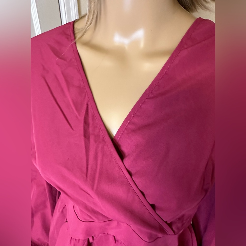 NWOT - Women Sleeve Peplum Blouse - Size L - Picture 7 of 10